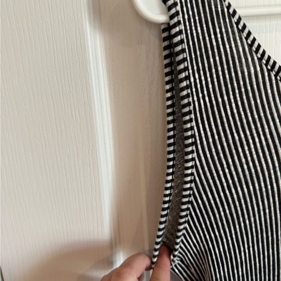 Caution To The Wind Monochrome Striped Dress - Picture 5 of 5